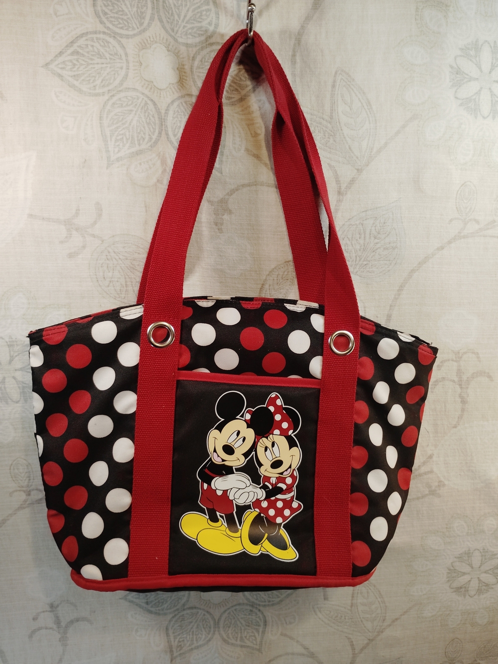 Disney Red, Navy & White Polka Dot Mickey & Minnie Shoulder Bag